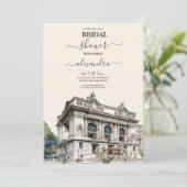 Waterverf New York Bestemming Vrijgezellenfeest Kaart (Staand voorkant)