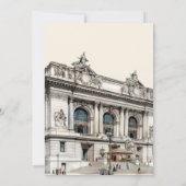 Waterverf New York Bestemming Vrijgezellenfeest Kaart (Achterkant)