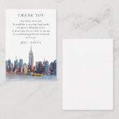 Waterverf New York bruiloft Dank u wel Plaatskaartje (Voorkant / Achterkant)