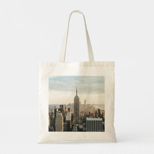 Waterverf New York City Destination Canvas tas (Achterkant)