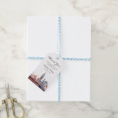 Waterverf New York City NYC gunst Dank u Cadeaulabel (Met Touw)