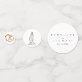 Waterverf New York City Skyline bruiloft Confetti (Voorkanten)