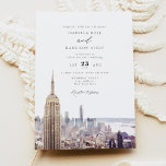 Waterverf New York City Skyline schilderij bruilof Kaart<br><div class="desc">Deze bruiloft is voorzien van een waterverf schilderij van de New York City Empire State Building Skyline. Bewerk * de meeste* woorden eenvoudig om aan uw eventbehoeften te voldoen. Wijzig de achtergrondkleur en voeg uw eigen foto aan de achterkant toe als u wilt.</div>