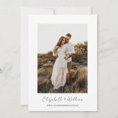 Waterverf New York City Skyline Trouwfoto Kaart (Achterkant)