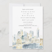 Waterverf New York City Verenigde Staten Bestemmin Kaart (Voorkant)