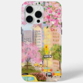 Waterverf New York Cityscape Telefoon Case (Achterkant)