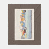  Waterverf New York de 34th Street Ferry Fleece Deken (Voorkant)