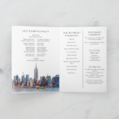 Waterverf New York Elegante Trouwdag Programma (Binnen)