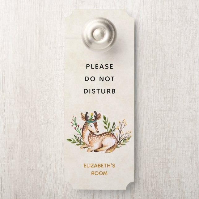  Waterverf niet storen is niet onderdrukt Deurhanger (Op knop)