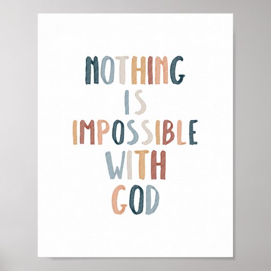 Waterverf Niets is onmogelijk poster (Voorkant)