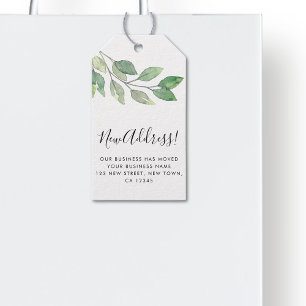 Waterverf nieuw adres Gepersonaliseerd Cadeaulabel
