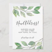 Waterverf Nieuw adres Verhuisaankondiging Aankondiging (Voorkant)