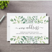 Waterverf nieuw adres verplaatsen aankondiging