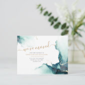 Waterverf Nieuw adres We've Moved Aankondiging (Staand voorkant)