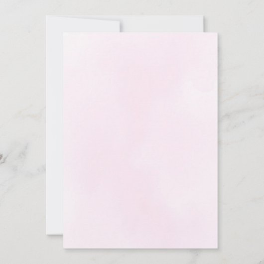 Waterverf Nieuw Chapter baby meisje douche Dank u Bedankkaart (Achterkant)