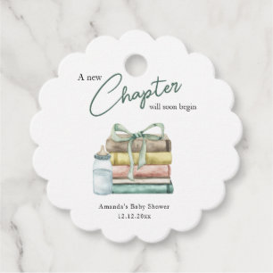 Waterverf Nieuw Chapter Baby shower Bedankjes Labels