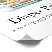 waterverf Nieuw Chapter baby shower luierverloting Poster (Hoek)