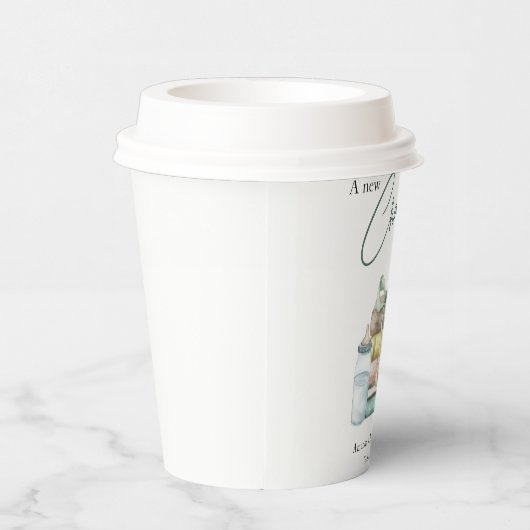 Waterverf Nieuw Chapter Baby shower Papieren Bekers (Rechts)