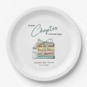 Waterverf Nieuw Chapter Baby shower Papieren Bordje (Voorkant)