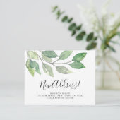 Waterverf Nieuwe Adres Bewegende Aankondiging Kaar (Staand voorkant)