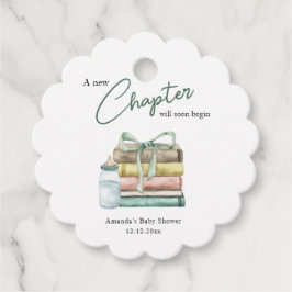 Waterverf Nieuwe Hoofdstuk Baby Shower Bedankjes Labels