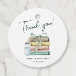 Waterverf Nieuwe Hoofdstuk Baby shower Dank u Bedankjes Labels