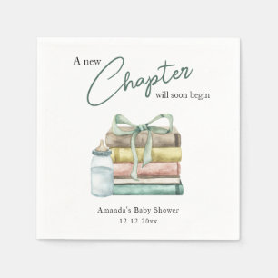 Waterverf Nieuwe Hoofdstuk Baby Shower Servet