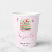 Waterverf Nieuwe Hoofdstuk Begint Baby Meisje Douc Papieren Bekers (Voorkant)