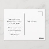 Waterverf Nieuwe nestwijziging adresverplaatsing Briefkaart (Achterkant)