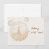 Waterverf nieuwjaarspastel elegantie feestdagenkaart (Voorkant / Achterkant)