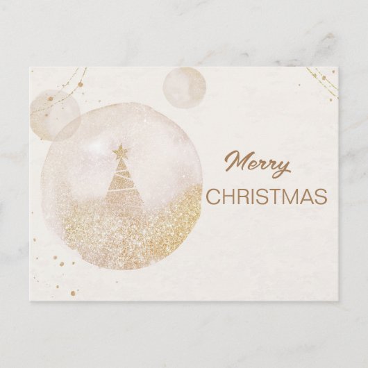 Waterverf nieuwjaarspastel elegantie feestdagenkaart (Voorkant)