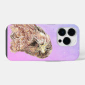 Waterverf nieuwsgierig Judgmental Hawk Funny Bird iPhone Hoesje (Achterkant horizontaal)