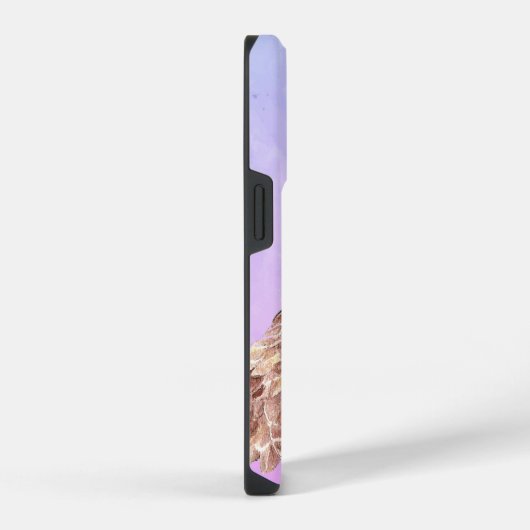 Waterverf nieuwsgierig Judgmental Hawk Funny Bird  iPhone Hoesje (Rechterkant)