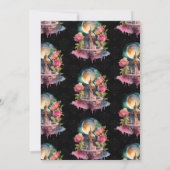 Waterverf Night Floral Fountain 21st Birthday Kaart (Achterkant)