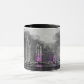 Waterverf Night Qatar Mok – Artistic Skyline (Midden)