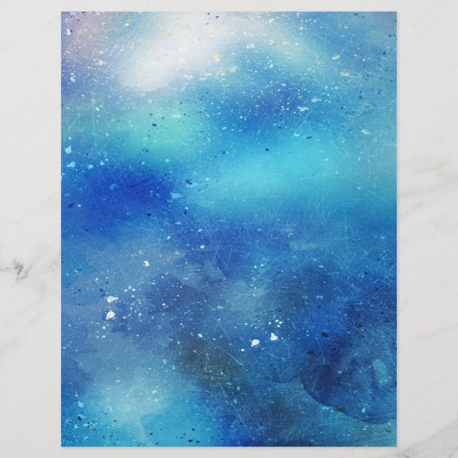Waterverf Night Sky 2 Scrapbooking Craft Paper (Voorkant)