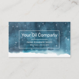 Waterverf Night Sky Essentiële oils Visitekaartje