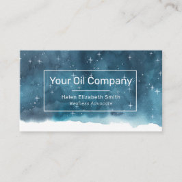 Waterverf Night Sky Essentiële oils Visitekaartje