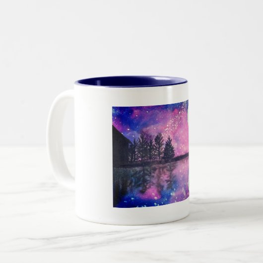 Waterverf Nightscape Mok (Voorkant links)