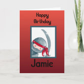 Waterverf Ninja, vogelkaart Kaart (Voorkant)