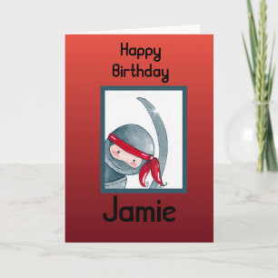 Waterverf Ninja, vogelkaart Kaart