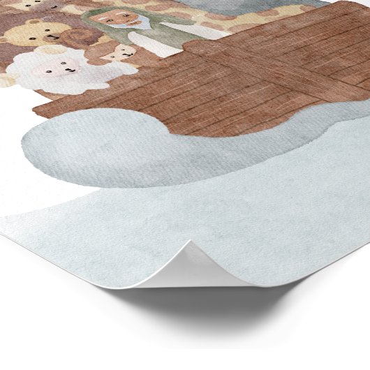 waterverf Noah's ark poster (Hoek)