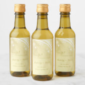 Waterverf Noelle Gold Mini Wijn Etiket (Flessen)