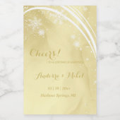 Waterverf Noelle Gold Mini Wijn Etiket (Enkel label)