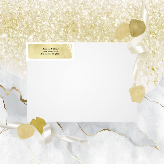 Waterverf Noelle-retouradreslabel Etiket