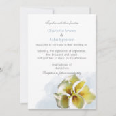 Waterverf noemt "lilies Floral Invitations" Kaart (Voorkant)