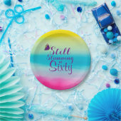 Waterverf "Nog steeds verbluffend op 60" 60ste ver Papieren Bordje (Feest)