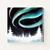 Waterverf noorderlicht zwart wit schetsboek notitieboek (Achterkant)