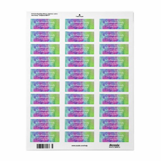 Waterverf Normaal licht Retouradres label (Full Sheet)