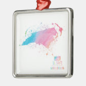 Waterverf | North Carolina Metalen Ornament (Links)